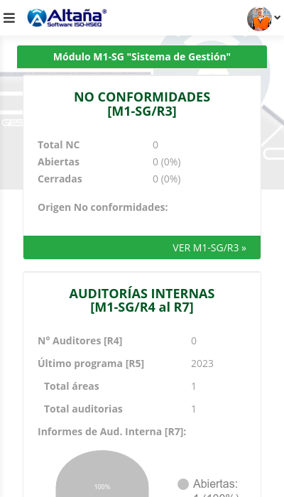 Captura 2: inicio y dashboard